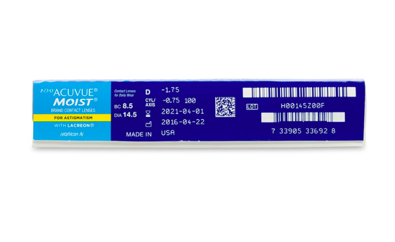 1 Day Acuvue Moist for Astigmatism 90-Pack - Lensbox™